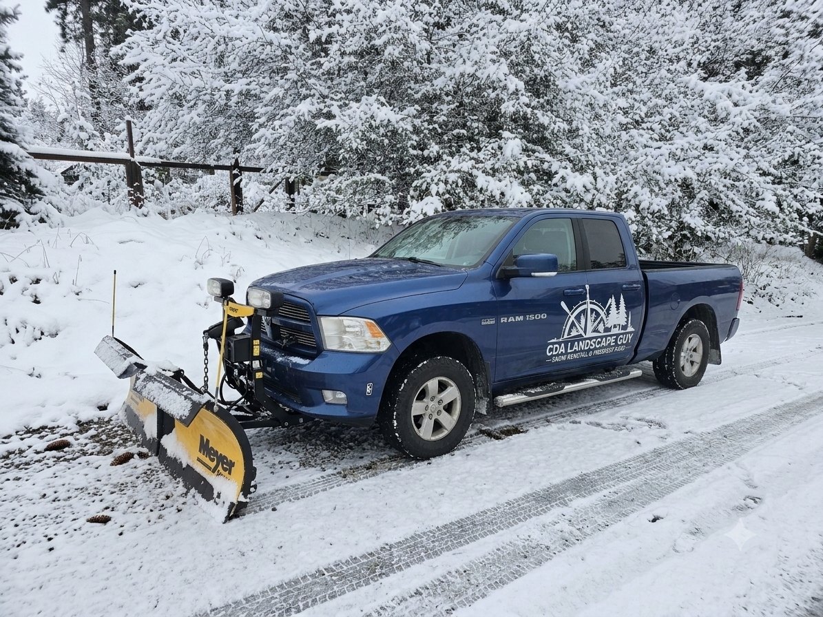 CDA Landscape Guy plow truck prepared for snow removal in Coeur d'Alene
